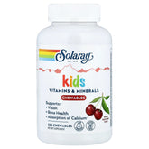 Solaray, Kids, Vitamins & Minerals Chewable, Natural Black Cherry, 120 Chewables