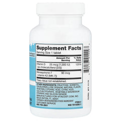 Vitacost, Everyday Essentials, Vitamin D3 & K2, Natural Cherry, 60 Chewable Tablets