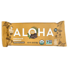 Aloha, Organic Protein Bars, Chocolate Espresso, 12 Bars, 1.98 oz (56 g) Each