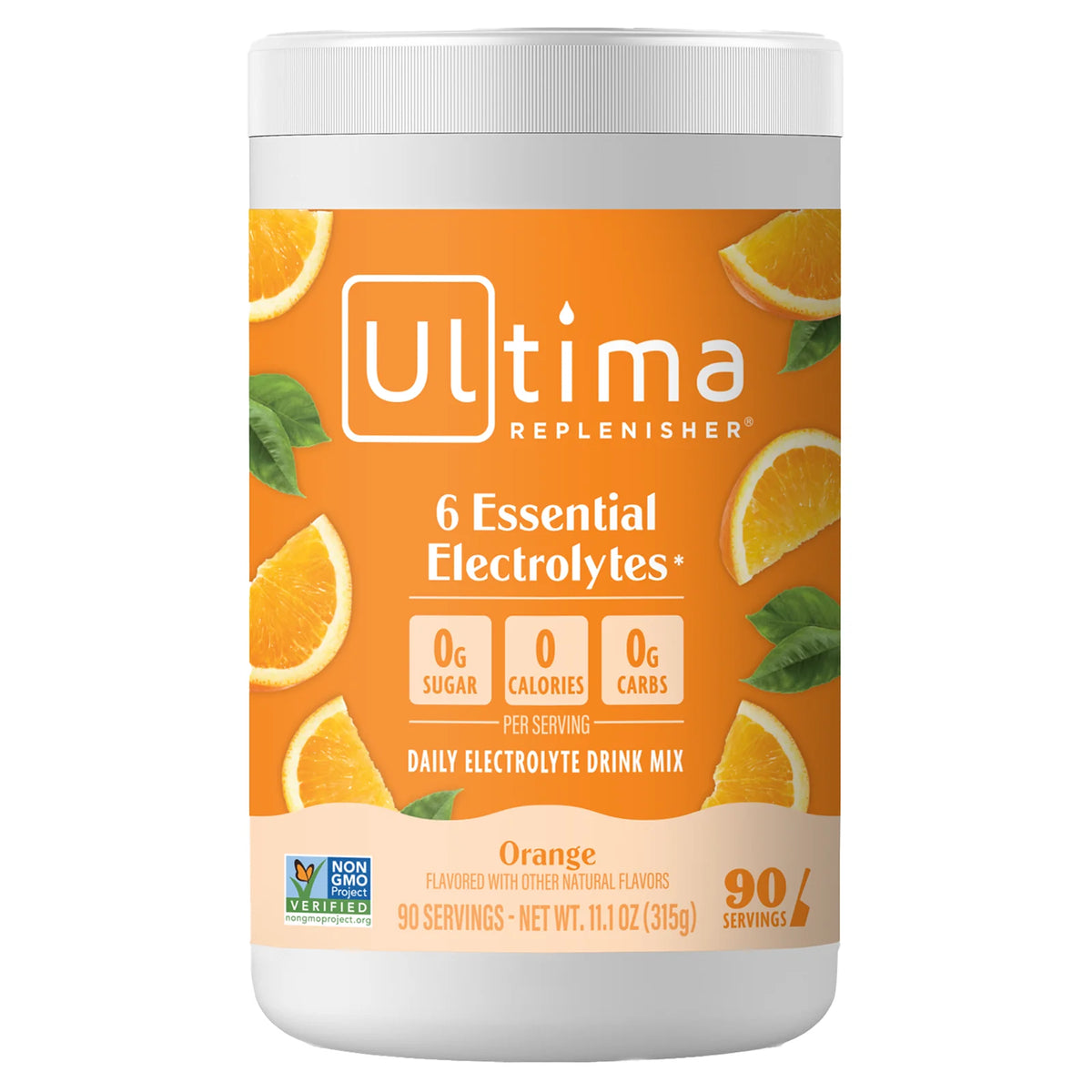 Ultima Replenisher, 6 Essential Electrolytes, Daily Electrolyte Drink Mix, Orange, 11.1 oz (315 g)