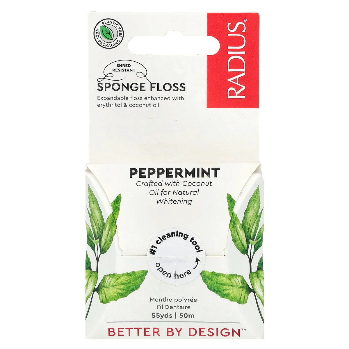 RADIUS, Sponge Floss, Peppermint, 55 yds (50 m)